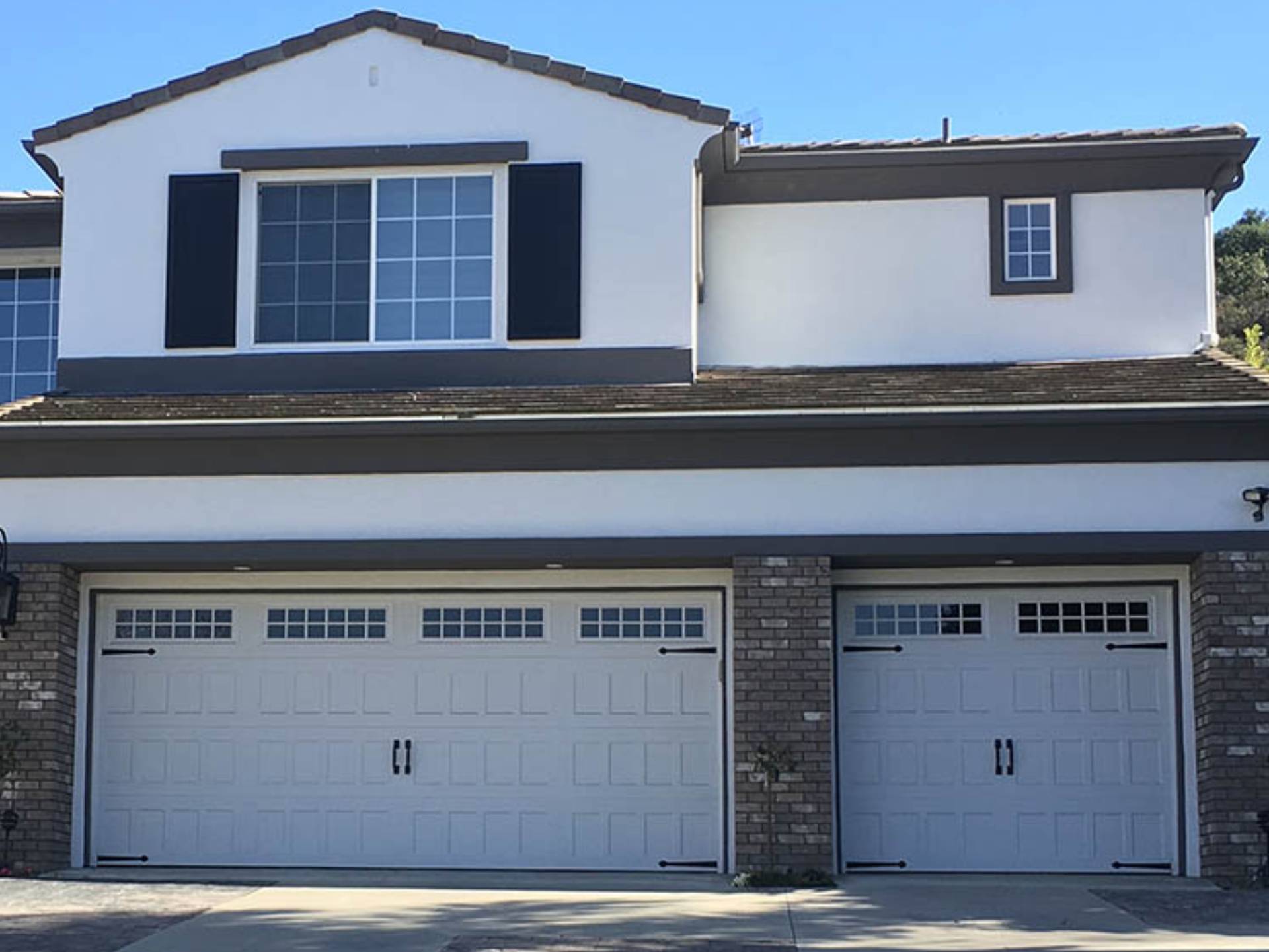 garage featuring two large doors garage featuring two large doors
